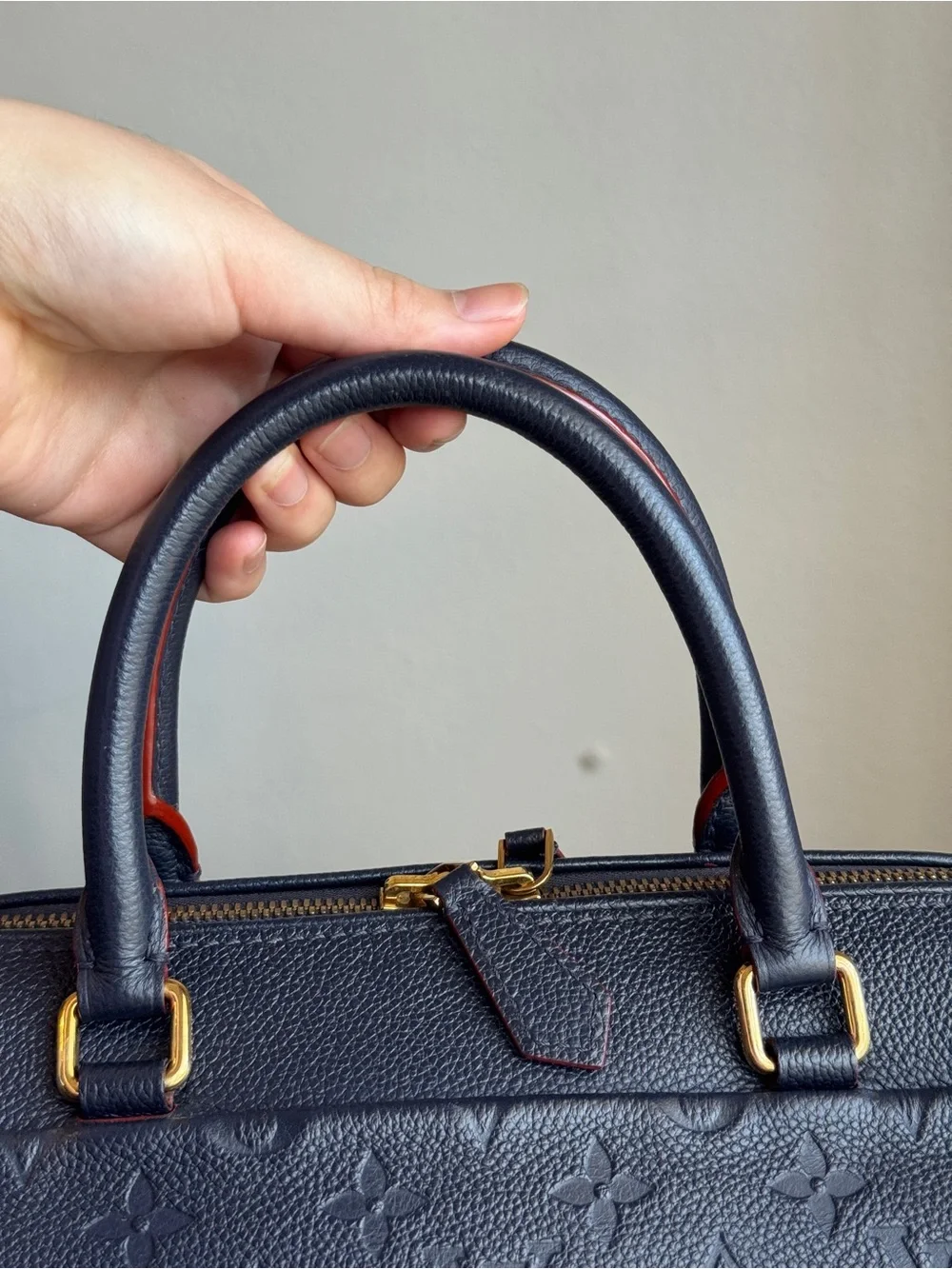 Louis Vuitton Speedy 25 Empreinte Navy Bleu  Crossbody Satchel
